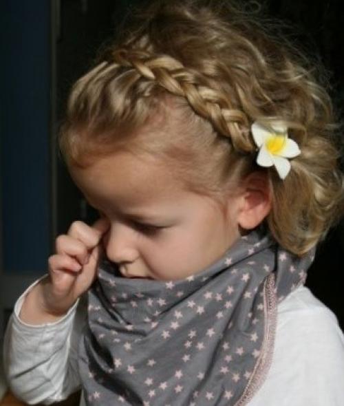 Прически для малышей 2 года на короткие волосы. Косичка-выручалочка
