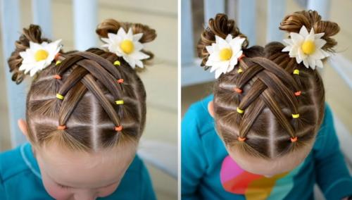 Простые причёски для девочек 2 лет. Красивые, модные и простые прически для маленьких принцесс: на каждый день, в садик, в школу, на праздники 03