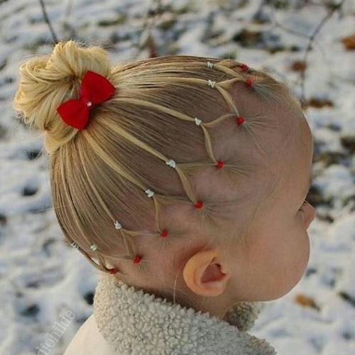 Прически девочке на новый год 2 года. Новогодние прически для девочек 10