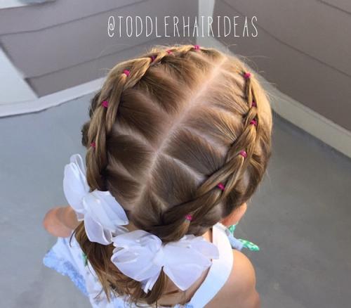 Прически с хвостиками для детей. Варианты с хвостиками и резинками