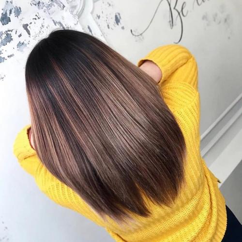 Сложное окрашивание на темные волосы. Модные техники окрашивания темных волос средней длины