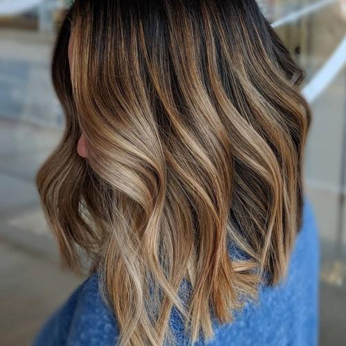 Сложное окрашивание на темные волосы. Модные техники окрашивания темных волос средней длины