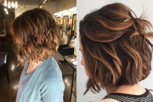 Цветные пряди на темных волосах каре. Особенности