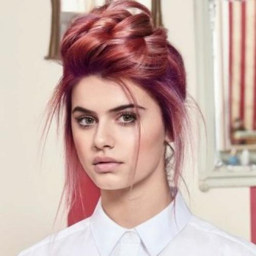 Цветные пряди на темных волосах. Как сделать цветные пряди? 07