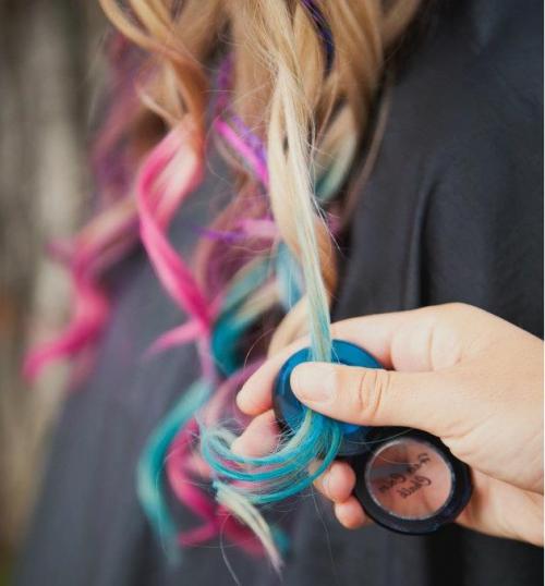 Цветные пряди волос для детей. Мелки для волос