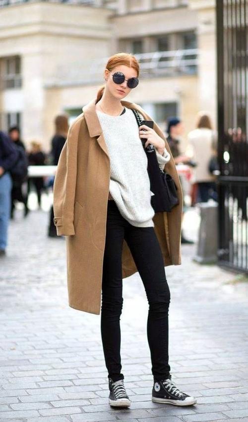 С чем носить пальто оверсайз женское. Пальто оверсайз