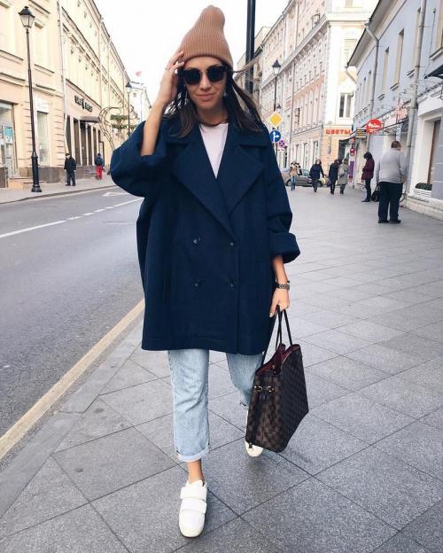 С чем носить пальто оверсайз женское. Пальто оверсайз