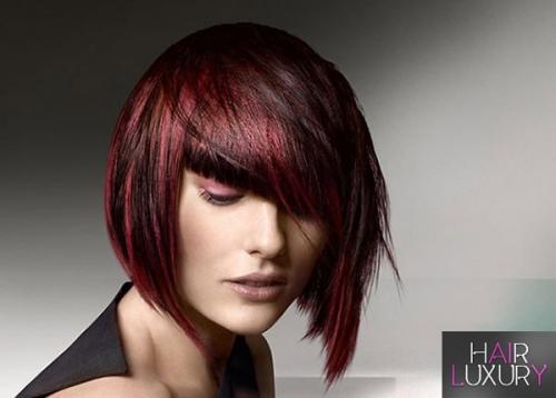 Цветные пряди на темных. Модные оттенки