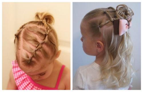 Прически для самых маленьких пошагово. Детские прически в детский сад