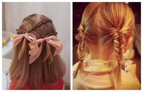 Прически для самых маленьких пошагово. Детские прически в детский сад