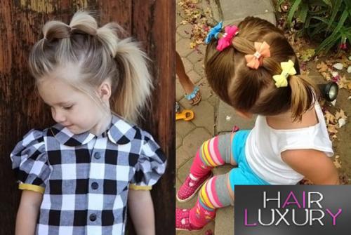 Прически для двухлетних девочек. Прически для самых маленьких пошагово. Какие прически лучше подходят маленьким девочкам? 05