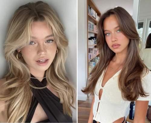 Кудри с челкой шторкой. Челка шторка 2022 с актуальными стрижками: фото, тренды