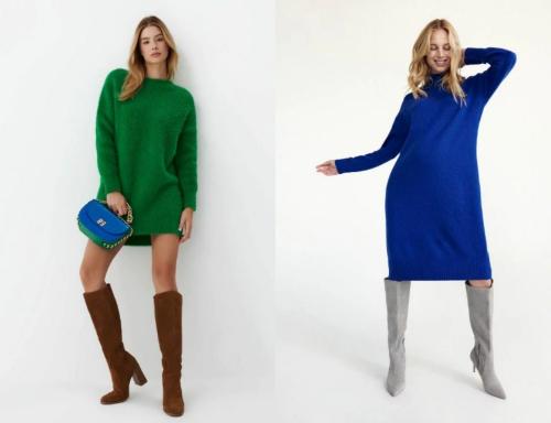 Вязаные платья 2019: тренды и новинки сезона 13