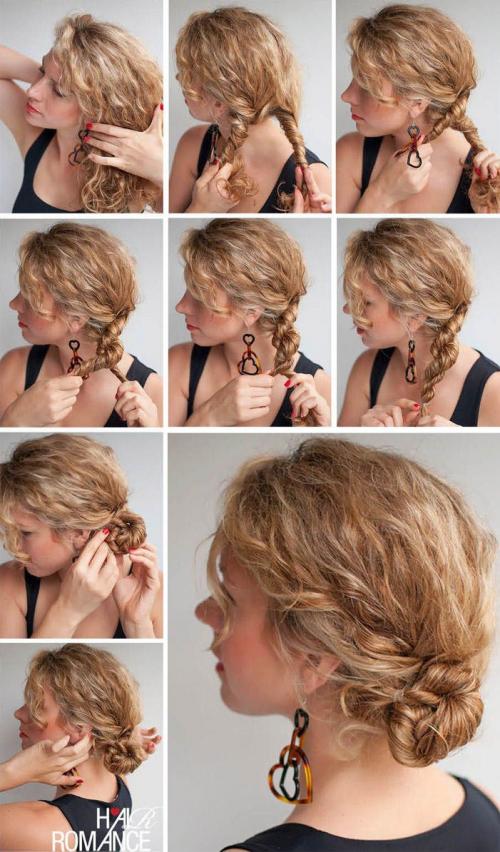 Легкая прическа с локонами на средние волосы. 15 простых причесок с локонами