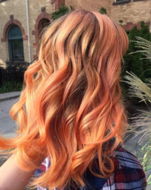 Блоранж цвет волос. Окрашивание волос блоранж: особенности и 12 шикарных примеров