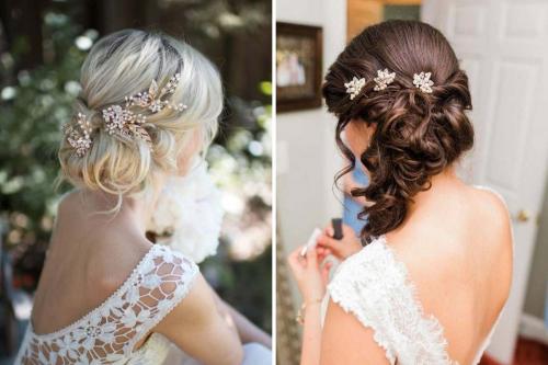 Причёска к платью с открытыми плечами на разные волосы. Прически под платье-пиджак с открытыми плечами, запахом. Фото 22