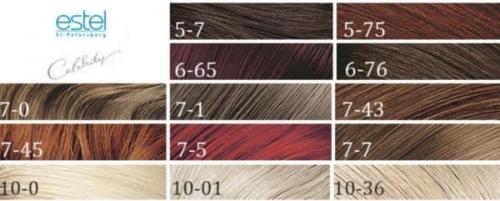 Эстель лав палитра. Палитра цветов краски для волос Эстель Делюкс Селебрити (Estel Deluxe Celebrity) безаммиачной