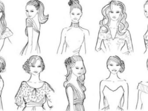 Сочетание платья и прически. Прически под платье разных фасонов. Учимся подбирать самый удачный вариант. Примеры сочетания прически с вырезом платья. 80 фото-идей красивых причёсок под платье 25