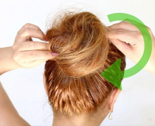 Небрежный пучок на средние волосы. Как сделать растрепанный пучок на голове?