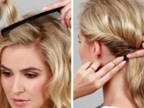 Небрежно заколотые волосы. Как красиво заколоть сзади распущенные волосы (с фото и видео) 24 Небрежно заколотые волосы. Как красиво заколоть сзади распущенные волосы (с фото и видео) 24