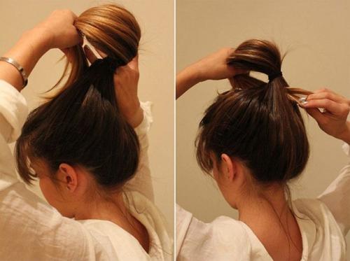 Небрежный пучок на средние волосы. Как сделать растрепанный пучок на голове?