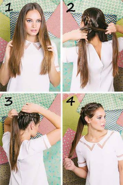 Какие причёски можно сделать на волосах с волнистой структурой за 5 минут. Модная прическа за 5 минут своими руками