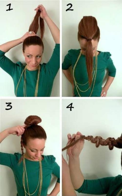 Какие причёски можно сделать на волосах с волнистой структурой за 5 минут. Модная прическа за 5 минут своими руками