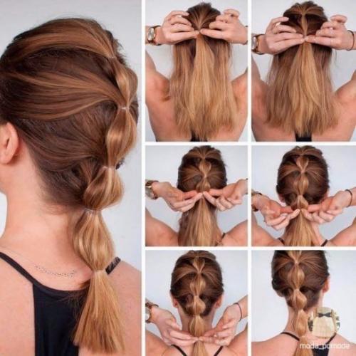 Высокие прически на каждый день. Прически на каждый день на длинные и средние волосы