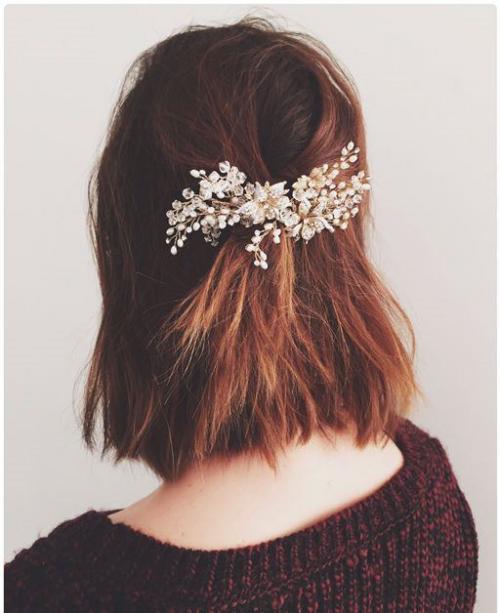 Простая прическа на средние волосы своими руками. Бабетта 18