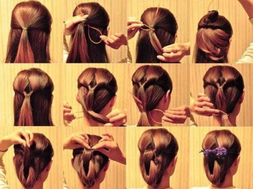 Какие прически можно сделать на средние волосы, используя только одну спицы. Петля для волос — делаем укладку за 5 минут