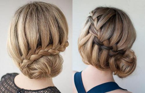 Стильные и удобные пучки из косы: как сделать высокий пучок 28