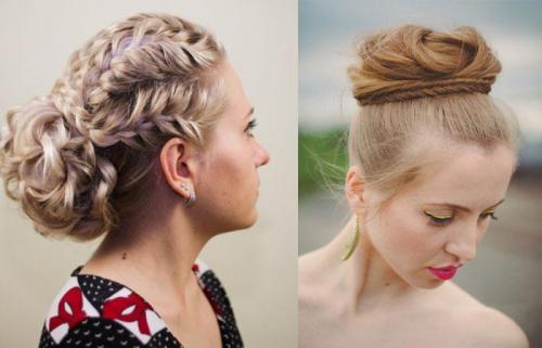 Стильные и удобные пучки из косы: как сделать высокий пучок 22