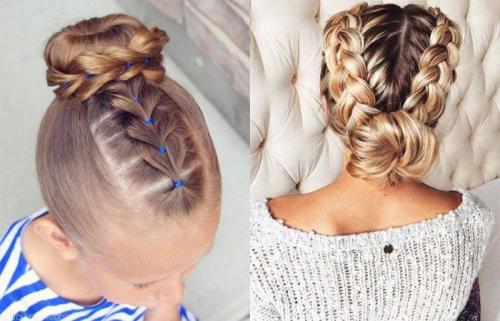 Стильные и удобные пучки из косы: как сделать высокий пучок 29