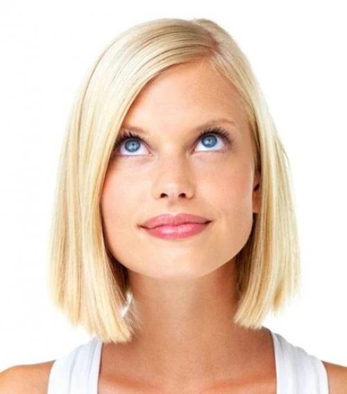 Каре на полное лицо с челкой. Виды каре, подходящие для круглого лица