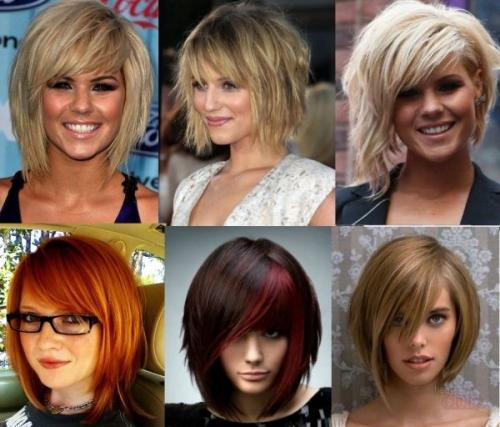 50 идей стрижки каре с косой челкой. Каре с косой челкой