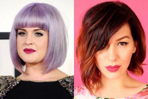 50 идей стрижки каре с косой челкой. Каре с косой челкой