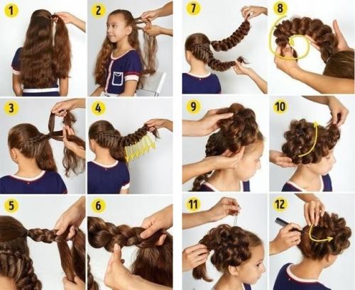 Как сделать легкую и стильную прическу для девочки на выпускном в детском саду. Прически на выпускной в детский сад на длинные волосы своими руками: локоны, пучки и косы
