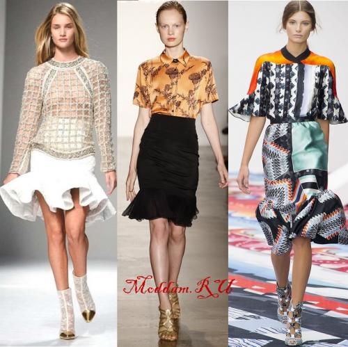 Юбка с воланами короткая. Летние варианты: джинсовая, хлопковая, шифоновая и льняная юбка с воланами