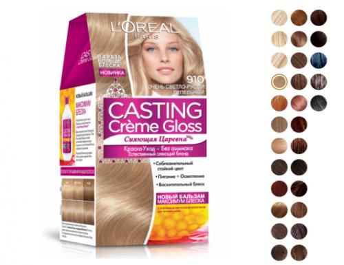 Краска для волос l#39,oreal Paris Casting Creme Gloss. Палитра краски L’Oreal Paris Casting Creme Gloss