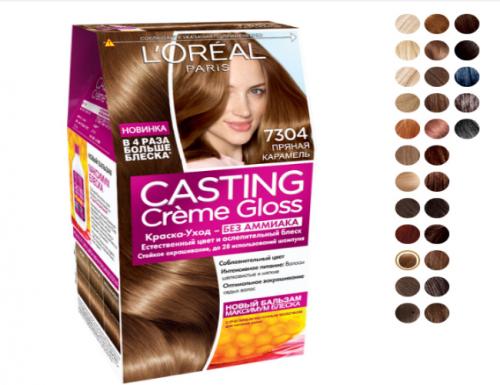 Краска для волос l#39,oreal Paris Casting Creme Gloss. Палитра краски L’Oreal Paris Casting Creme Gloss