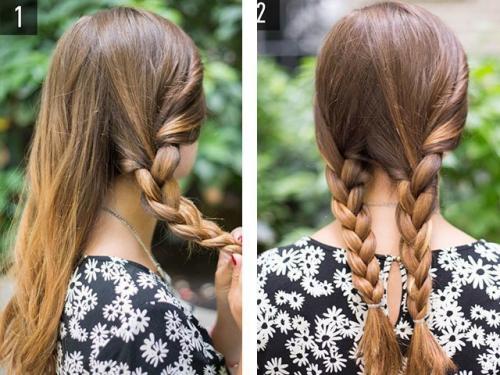 Косичка на бок: стильная прическа для девочки 27