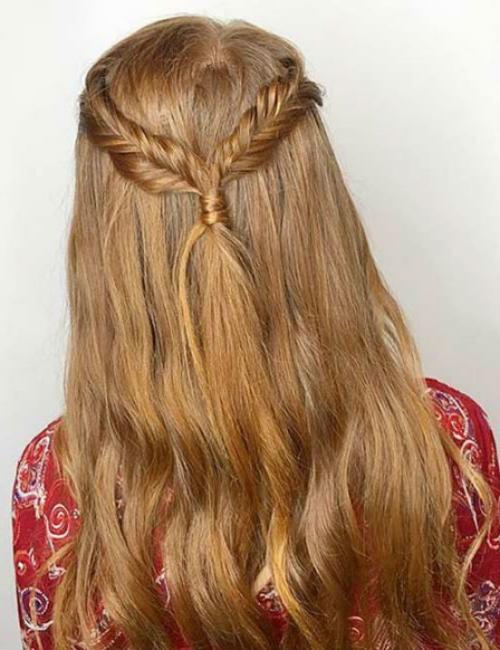 Стильная косичка по кругу: красивая причёска для девочек 13