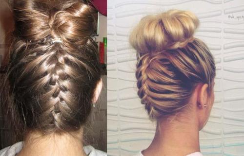 Стильная косичка по кругу: красивая причёска для девочек 24