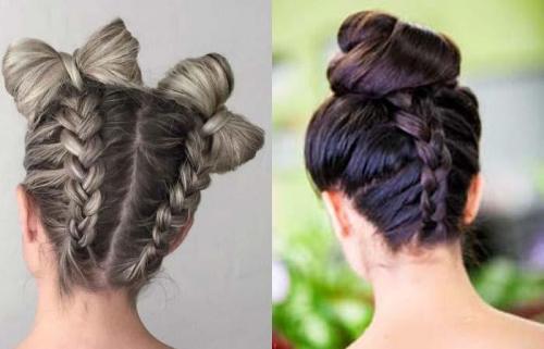 Стильная косичка по кругу: красивая причёска для девочек 21