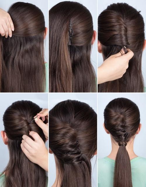 Прически в школу быстрые. Варианты конского хвоста