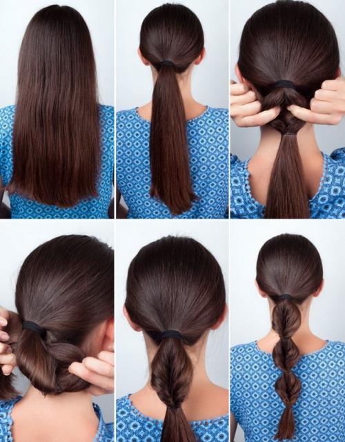 Прически в школу быстрые. Варианты конского хвоста