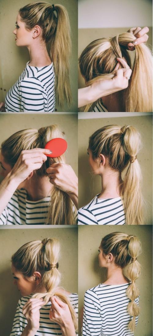 Прически в школу быстрые. Варианты конского хвоста