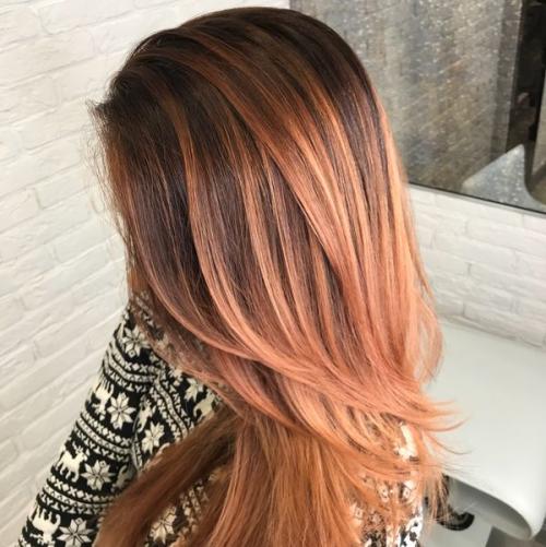 Балаяж на рыжие волосы. Омбре и балаяж на рыжих волосах. Заяви о себе, как о самой яркой! 23