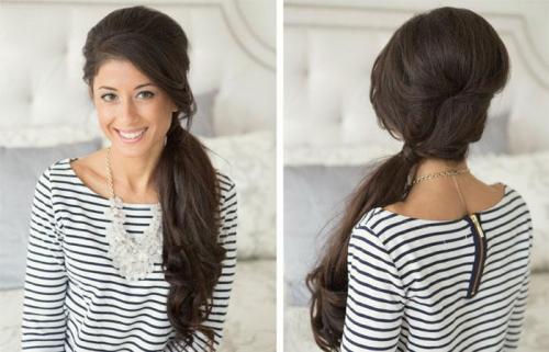 Красивая и простая вечерняя прическа на бок: пошаговая инструкция 02 Красивая и простая вечерняя прическа на бок: пошаговая инструкция 02