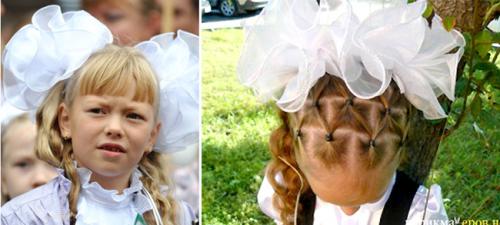 Прически на 1 сентября с лентами. Прически для девочек на 1 сентября — с бантами, лентами. Фото + Видео